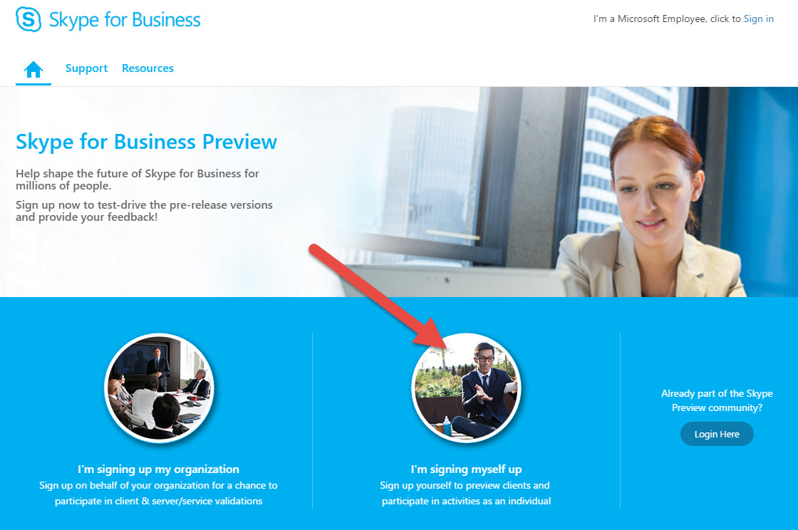 skype for business web app